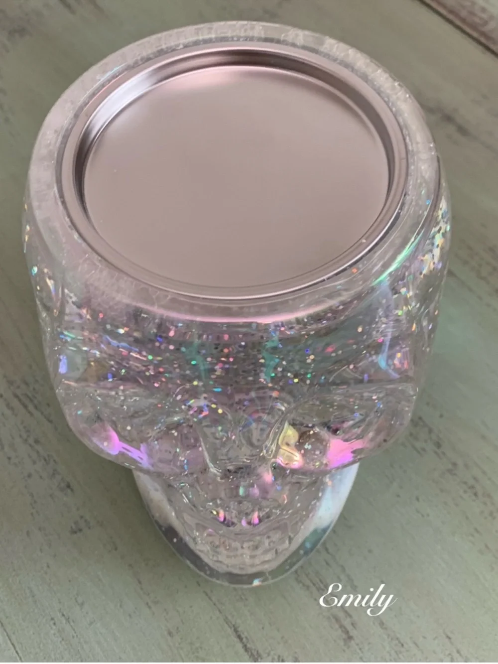 NEW Bath & Body Works WATER Light-up GLOBE SKULL Candle Holder